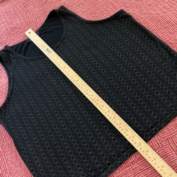 Elama men’s large soft Indian cotton Black Geometric Tank Top - Picture 5 of 8